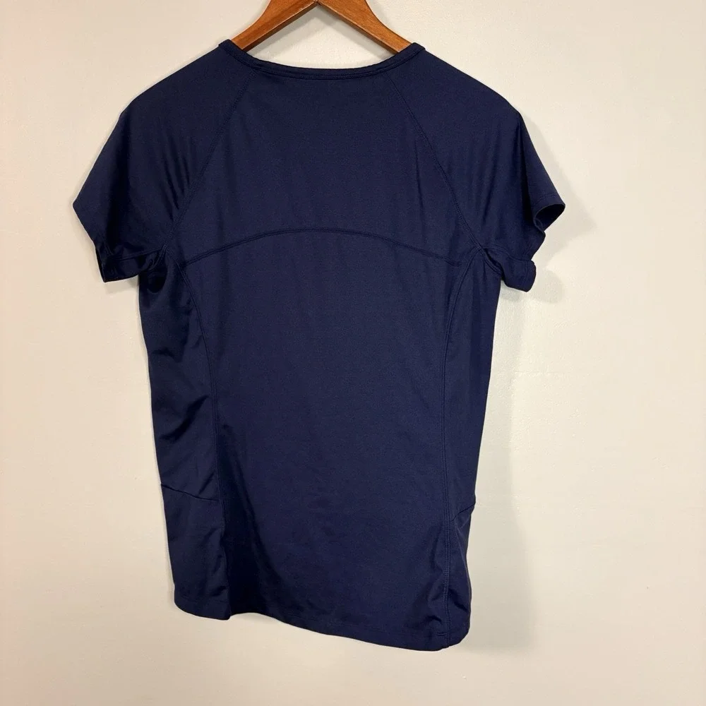 Title Nine Sunbuster 1/2 Zip Short Sleeve Sun Shirt‎ Rash Guard Pockets Size M